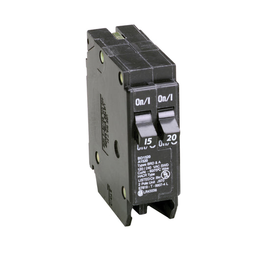 BD1520 - Eaton/ Westinghouse/ Cutler Hammer Feed-Thru 20 Amp 2 Pole Circuit Breaker - Essential Electric Supply
