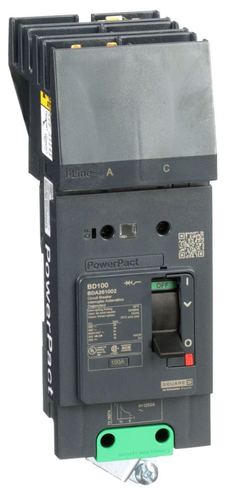 BDA261002 - Square D/ Schneider Electric I-Line Style Plug-In 100 Amp 2 Pole Circuit Breaker - Essential Electric Supply