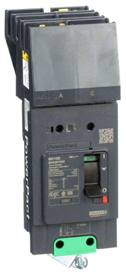 BDA261002 - Square D/ Schneider Electric I-Line Style Plug-In 100 Amp 2 Pole Circuit Breaker - Essential Electric Supply