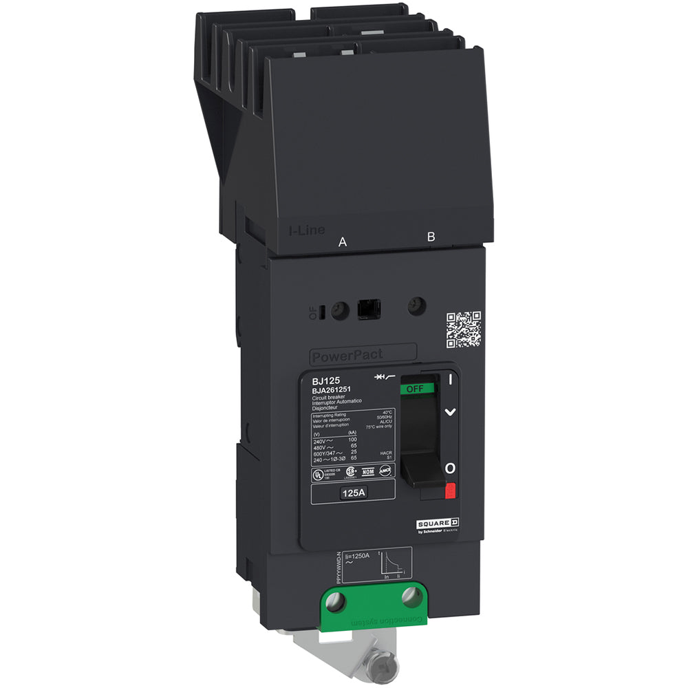 Schneider Electric BDA261252 Circuit Breaker | Powerpact BDA 600V 125A