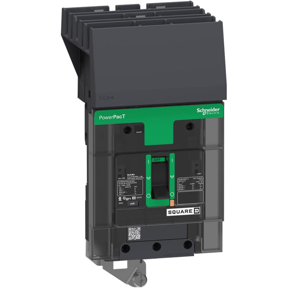 Square D BDA36100 Circuit Breaker | 600V 100A 3P 18kA@480V I-Line Powerpact