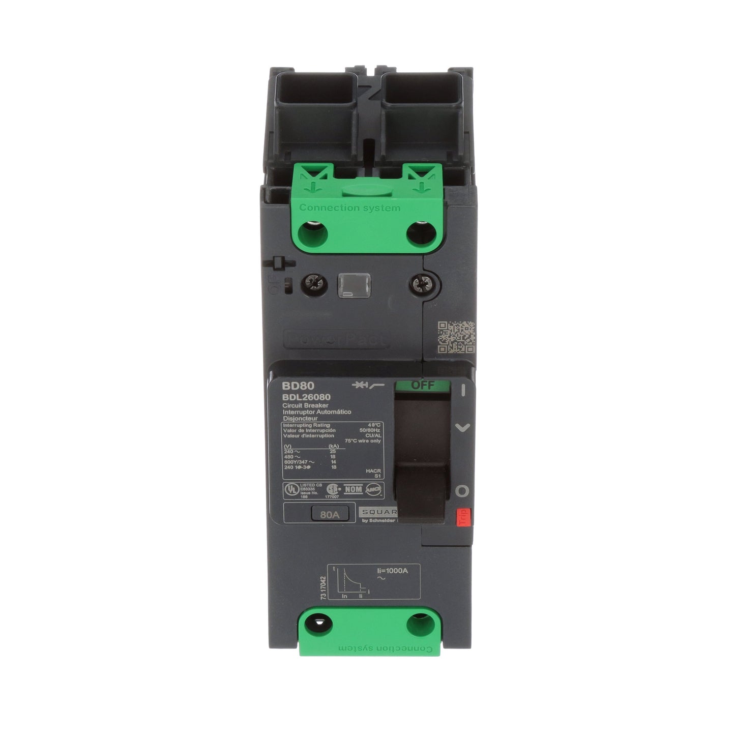 Schneider Electric BDL26080 Circuit Breaker | Powerpact BDL 600V 80A