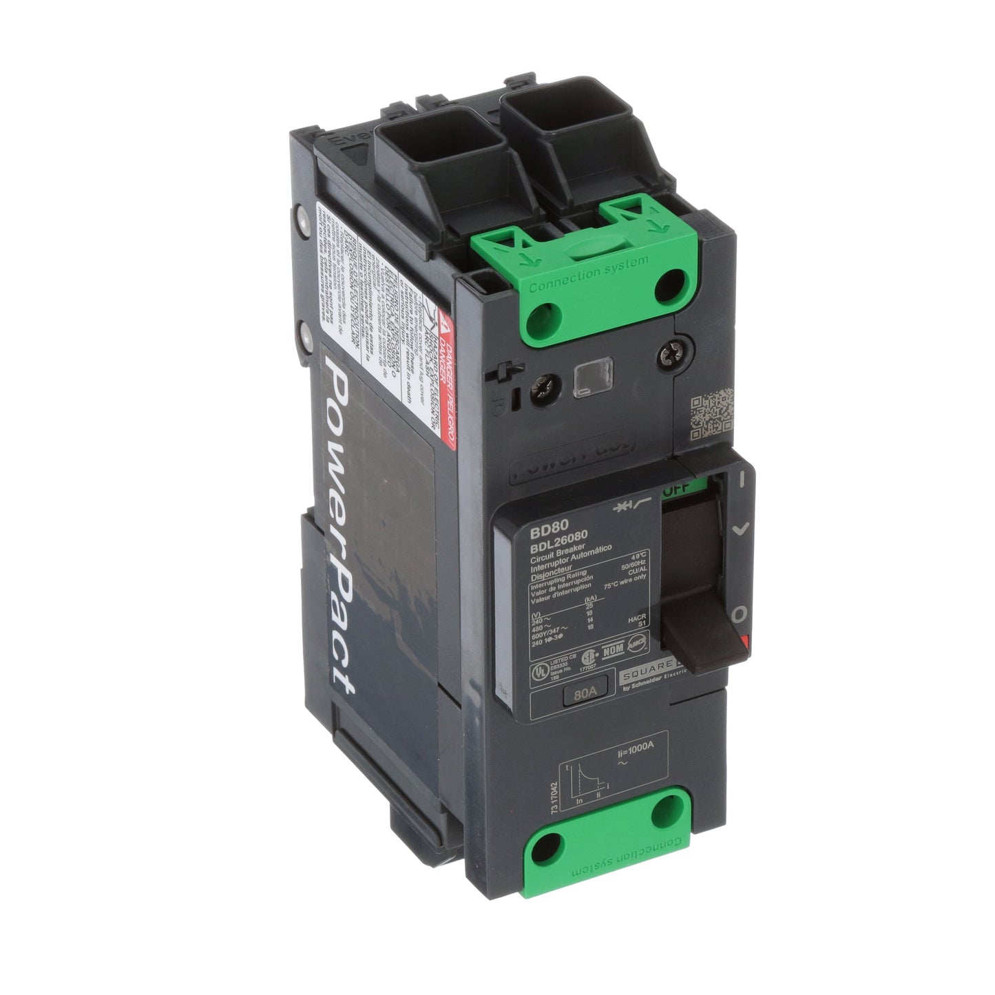 Schneider Electric BDL26080 Circuit Breaker | Powerpact BDL 600V 80A