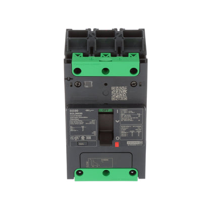 Square D BDL36030 Circuit Breaker | 600V 30A 3P 18kA@480V Feed-Thru Powerpact