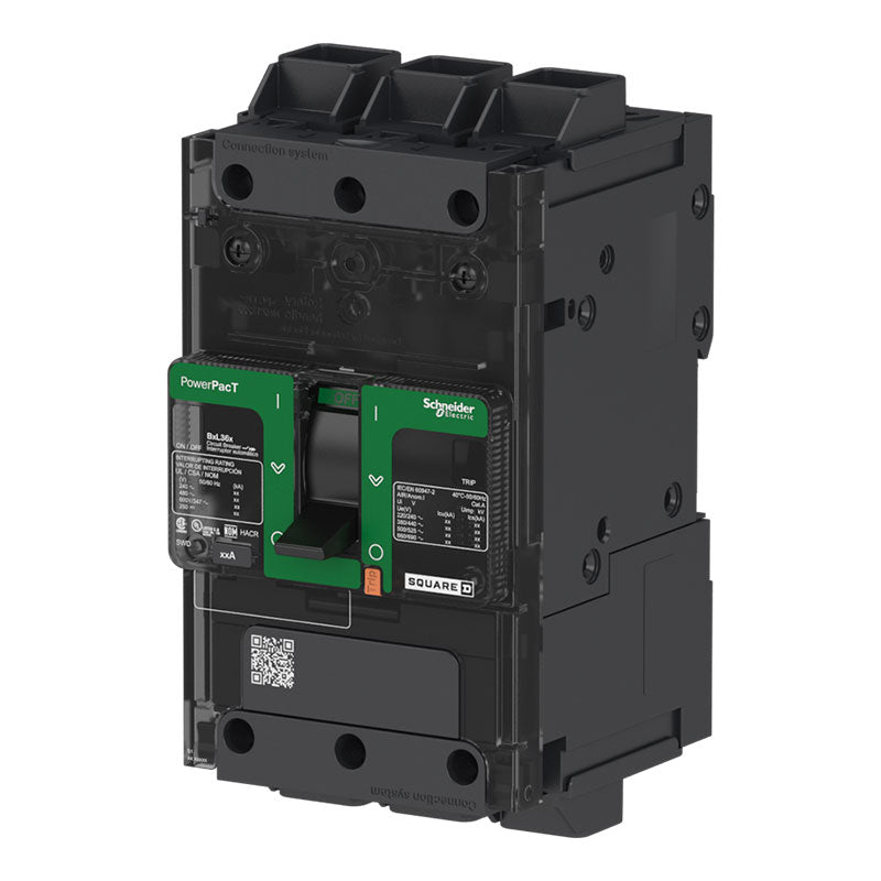 Schneider Electric BDL36125 Circuit Breaker | 600V 125A 3P 18kA@480V Feed-Thru Powerpact