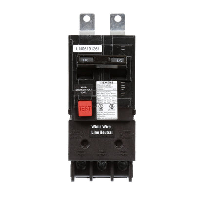 Siemens BE215 Circuit Breaker | 120/240V 15A 2P 10kA@240V Bolt-on BL Series