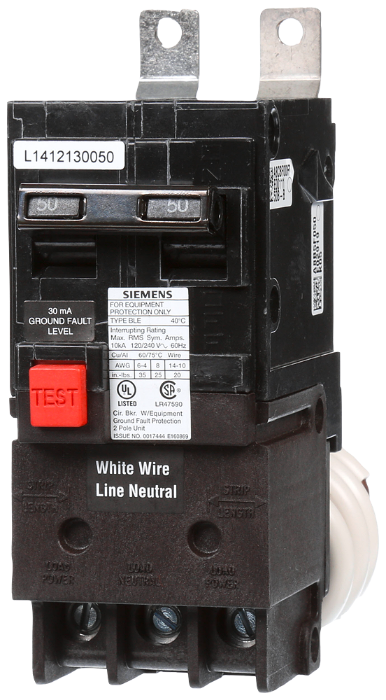 BE250 - SIemens Bolt-On 50 Amp 2 Pole Circuit Breaker - Essential Electric Supply