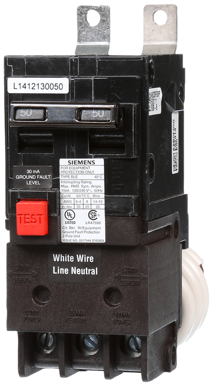 BE250 - SIemens Bolt-On 50 Amp 2 Pole Circuit Breaker - Essential Electric Supply