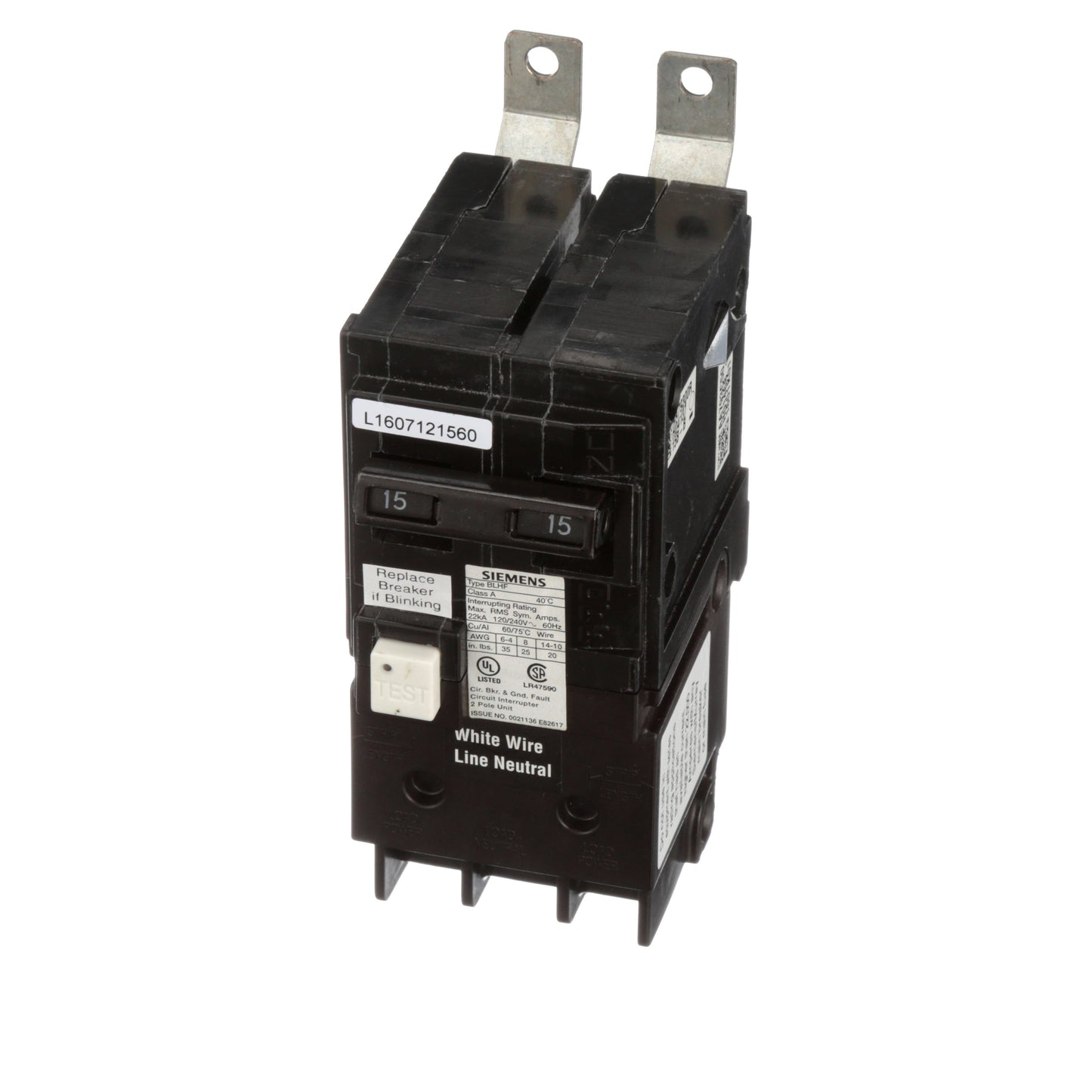 Siemens BF215AH Circuit Breaker | 240V 15A 2P 22kA@240V BL Series