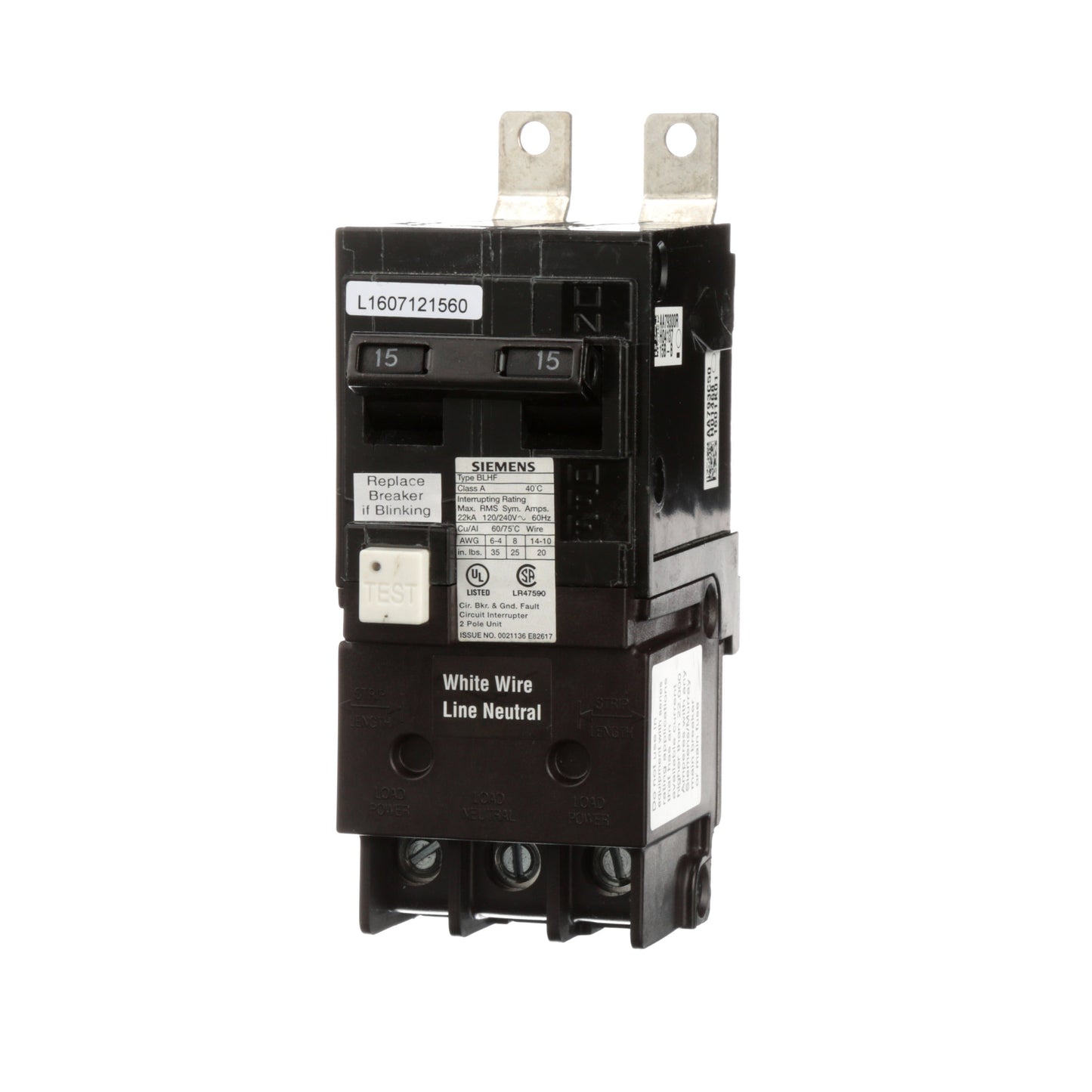 Siemens BF215AH Circuit Breaker | 240V 15A 2P 22kA@240V BL Series