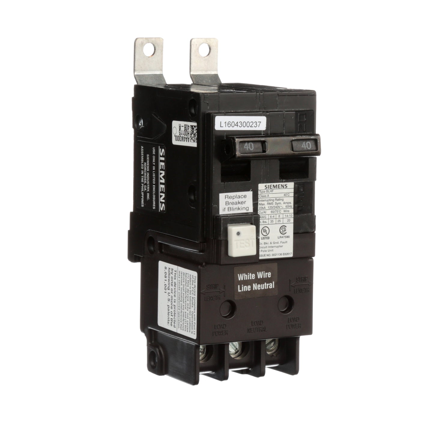 Siemens BF240AH Circuit Breaker | BL Series BLHF 240V 40A