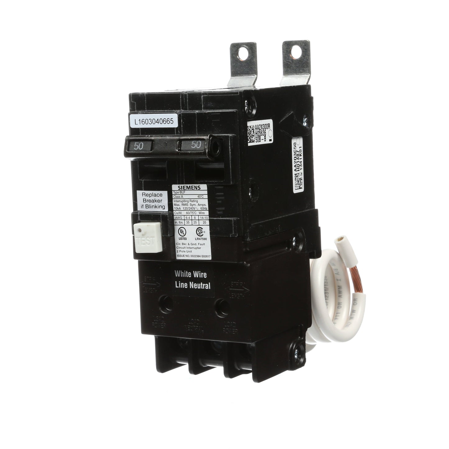 Siemens BF250A Molded Case Circuit Breaker | 120/240V 50A 2P 10kA@240V Bolt-on BL Series