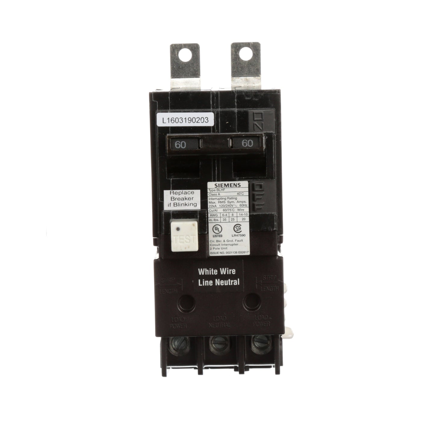 Siemens BF260AH Circuit Breaker | BL Series BLHF 240V 60A