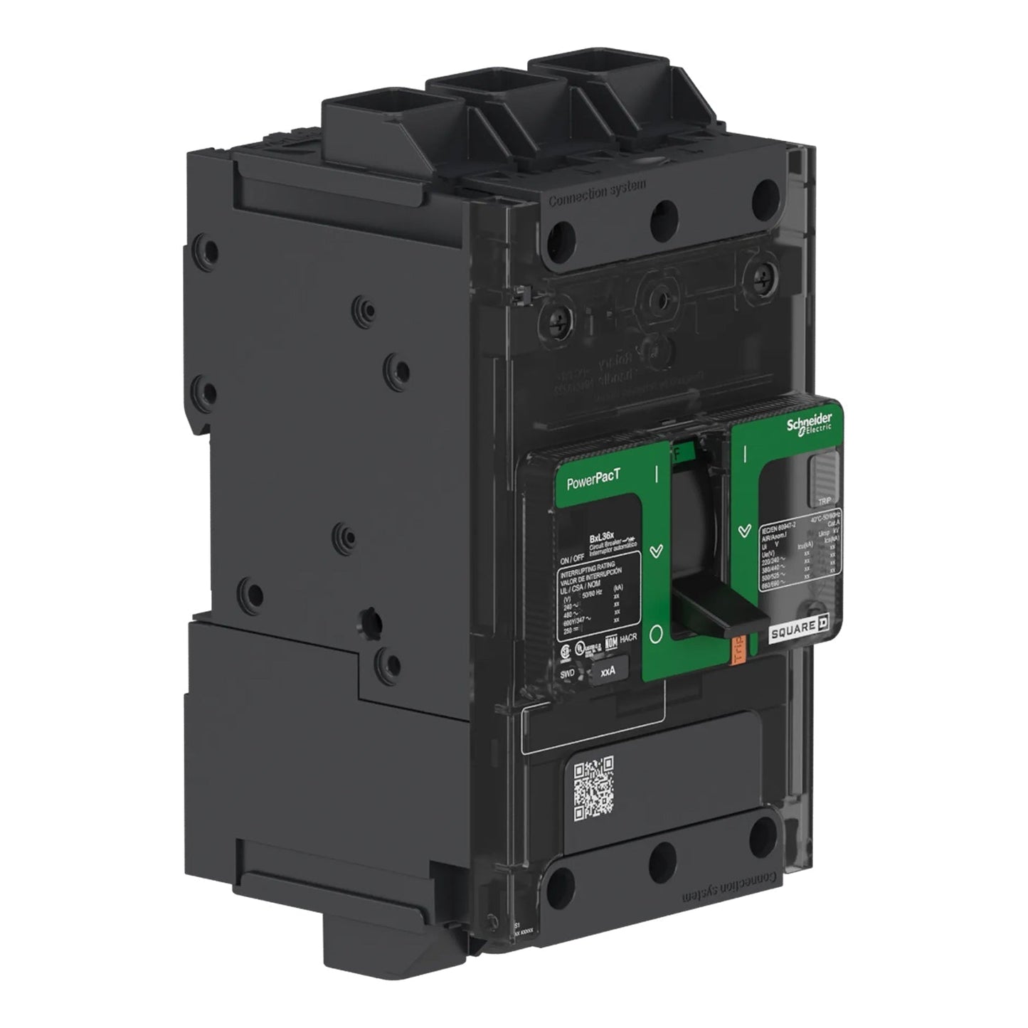 Schneider Electric BGL36100 Circuit Breaker | 600V 100A 3P 35kA@480V Feed-Thru Powerpact