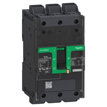 BJL36080 - Square D Feed-Thru 600V 80A 3 pole circuit breaker 65kA@480V - Essential Electric Supply