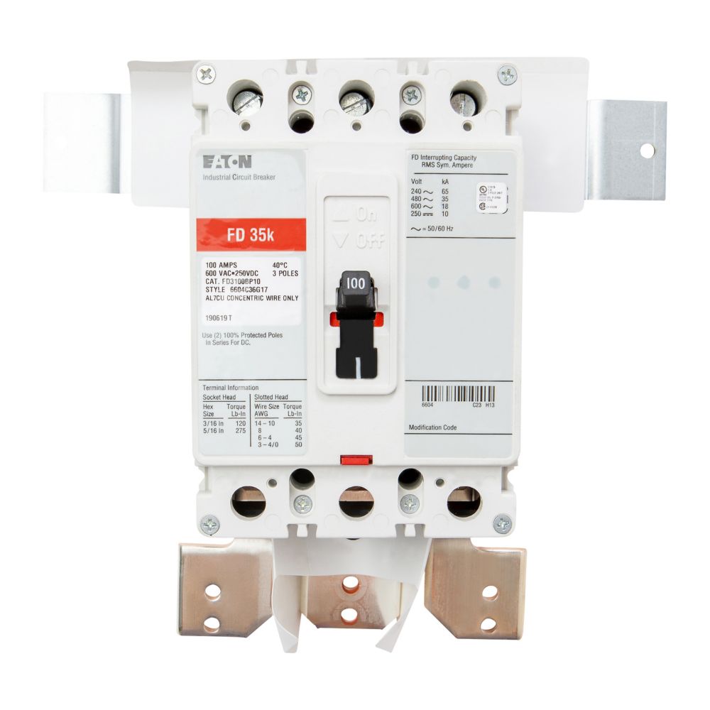 Eaton BKFD100T Circuit Breaker | Series C FD 4V 100A