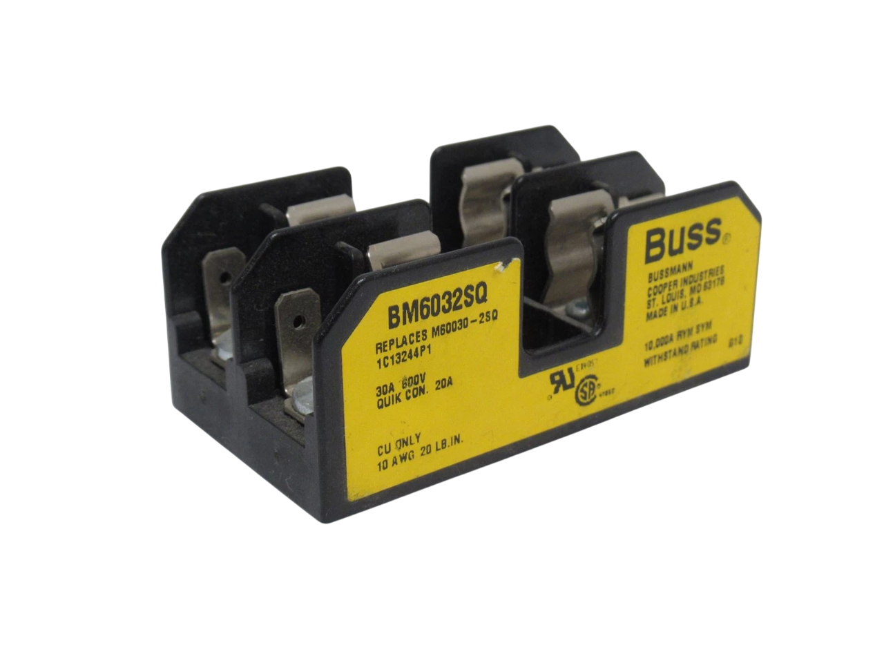 Bussmann BM6032SQ Fuse Block | 600V 30A M