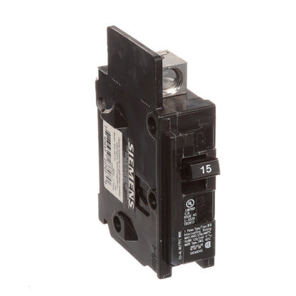 Siemens BQ1B015L Circuit Breaker | 120V 15A 1P 10kA@120V Feed-Thru BQ Series