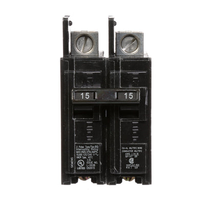 Siemens BQ2B015L Circuit Breaker | 240V 15A 2P 10kA@240V Feed-Thru