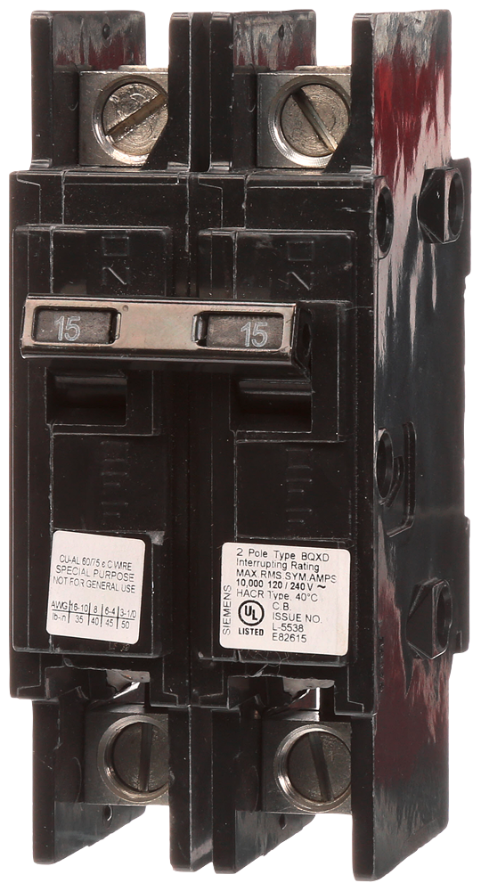 BQ2B060QLD - Siemens Bolt-On 240V 60A 2 pole circuit breaker 10kA@240V - Essential Electric Supply