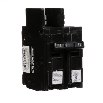 Siemens BQ2B015 Circuit Breaker | 120/240V 15A 2P 10kA@240V Bolt-on BQ Series