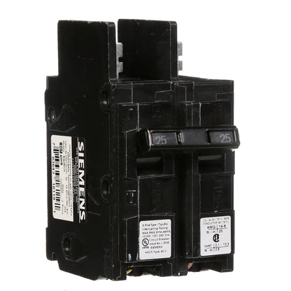 Siemens BQ2B025 Circuit Breaker | 120/240V 25A 2P 10kA@240V Bolt-on BQ Series
