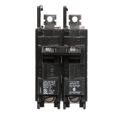 Siemens BQ2B060 Circuit Breaker | 120/240V 60A 2P 10kA@240V Bolt-on BQ Series