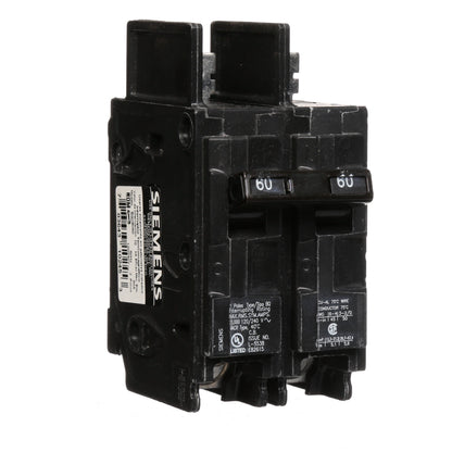 Siemens BQ2B060 Circuit Breaker | 120/240V 60A 2P 10kA@240V Bolt-on BQ Series
