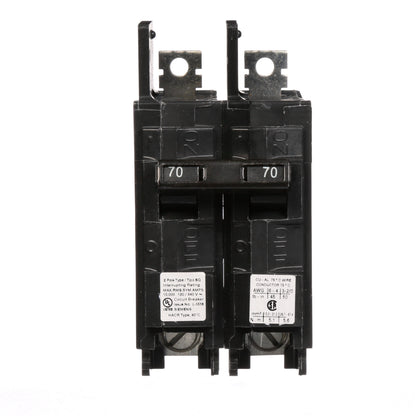 Siemens BQ2B070 Circuit Breaker | 120/240V 70A 2P 10kA@240V Bolt-On BQ Series