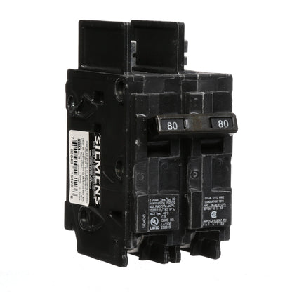 Siemens BQ2B080 Molded Case Circuit Breaker | 120/240V 80A 2P 10kA@240V BQ Series