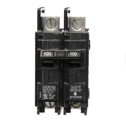 Siemens BQ2B100L Circuit Breaker | 240V 100A 2P 10kA@240V Feed-Thru BQ Series