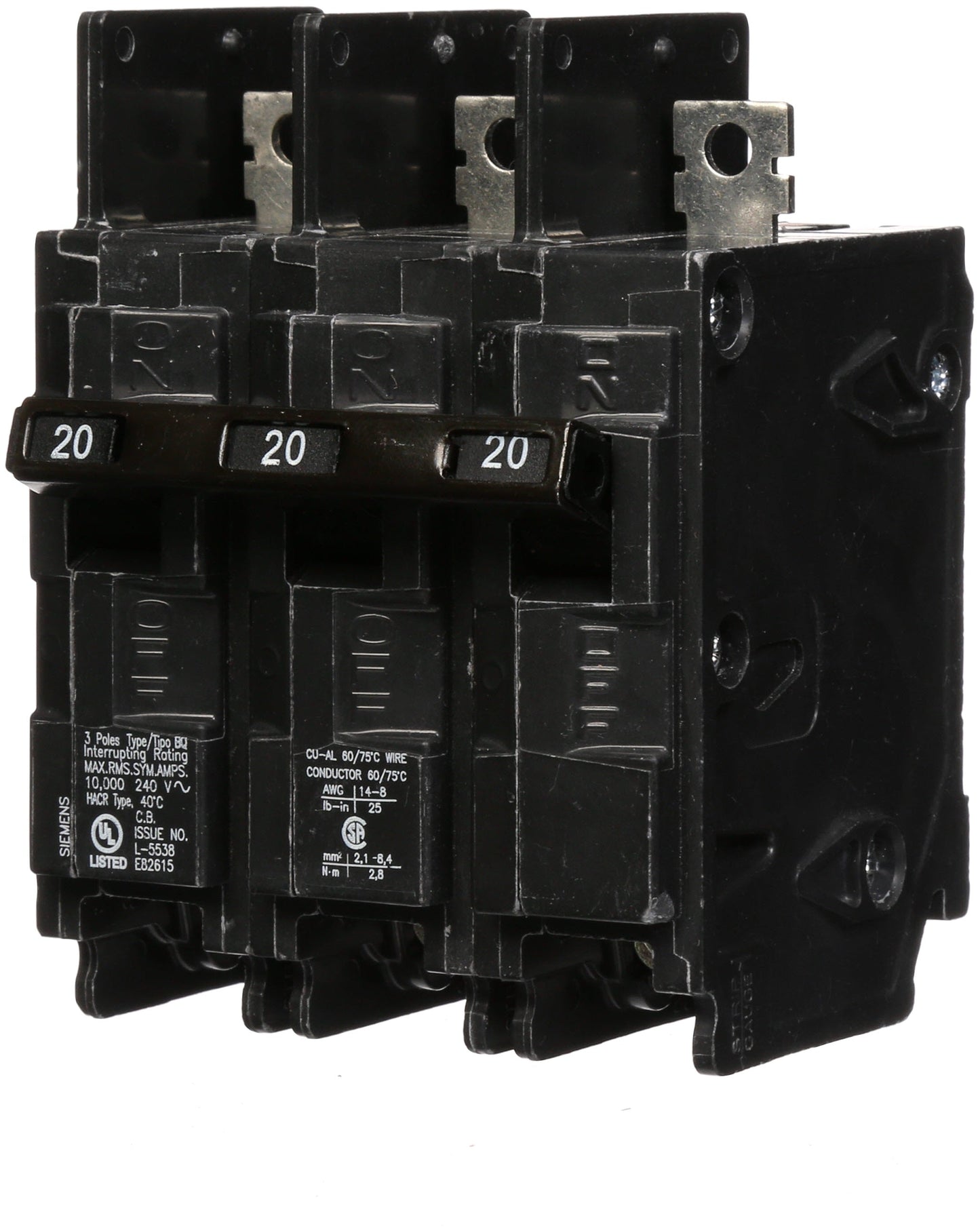 Siemens BQ3B020Y Circuit Breaker | BQ Series BQ 120V 20A