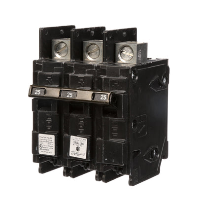 Siemens BQ3B025L Circuit Breaker | 240V 25A 3P 10kA@240V Feed-Thru BQ Series