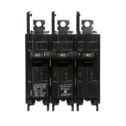 Siemens BQ3B040 Molded Case Circuit Breaker | 240V 40A 3P Bolt-on 10kA@240V BQ Series