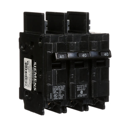 Siemens BQ3B040 Molded Case Circuit Breaker | 240V 40A 3P Bolt-on 10kA@240V BQ Series