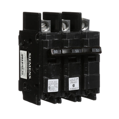 Siemens BQ3B050L Circuit Breaker | 240V 50A 3P 10kA@240V Feed-Thru BQ Series