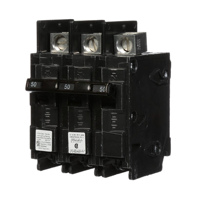 Siemens BQ3B050L Circuit Breaker | 240V 50A 3P 10kA@240V Feed-Thru BQ Series