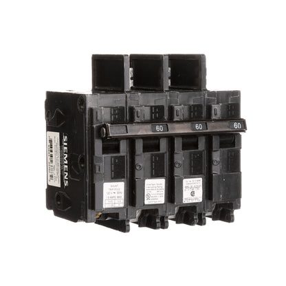 Siemens BQ3B06000S01 Molded Case Circuit Breaker | 240V 60A 3P 10kA@240V Bolt-on BQ Series