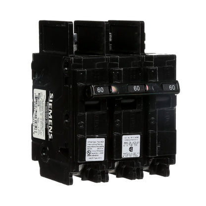 Siemens BQ3B060H Molded Case Circuit Breaker | 240V 60A 3P 22kA@240V Bolt-on BQ Series