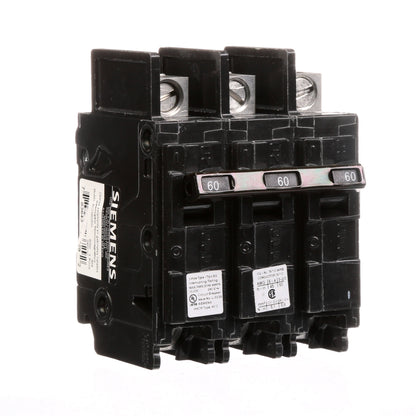 Siemens BQ3B060L Circuit Breaker | 240V 60A 3P 10kA@240V Feed-Thru BQ Series