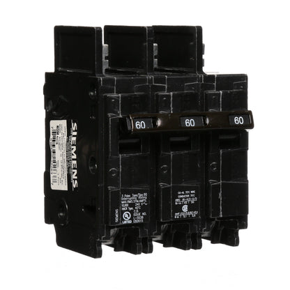Siemens BQ3B060 Molded Case Circuit Breaker | 240V 60A 3P 10kA@240V Bolt-on BQ Series