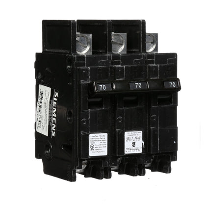 Siemens BQ3B070L Circuit Breaker | 240V 70A 3P 10kA@240V Feed-Thru BQ Series