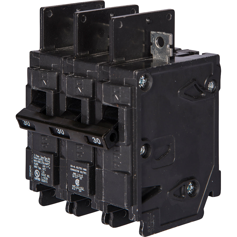 Siemens BQ3M020 Circuit Breaker | 240V 20A 3P 10kA@240V Bolt-On BQ Series