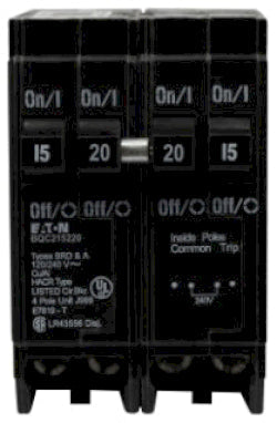 BQC215220 - Cutler Hammer Plug-In 20 Amp 2 Pole Circuit Breaker - Essential Electric Supply