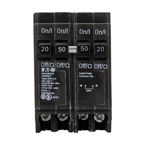 Eaton, Cutler Hammer BQC2502120 Circuit Breaker | BQ Series BQC 240V 50A