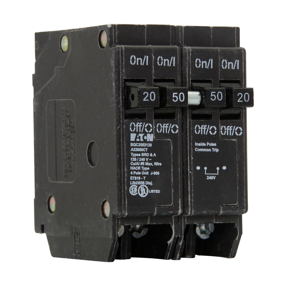 Eaton, Cutler Hammer BQC2502120 Circuit Breaker | BQ Series BQC 240V 50A