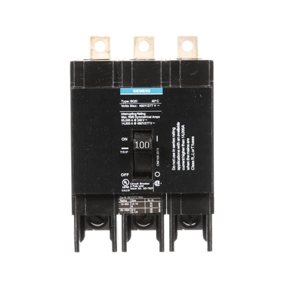 Siemens BQD3100 Molded Case Circuit Breaker | 480V 100A 3P 14kA@480V Bolt-on BQD Series