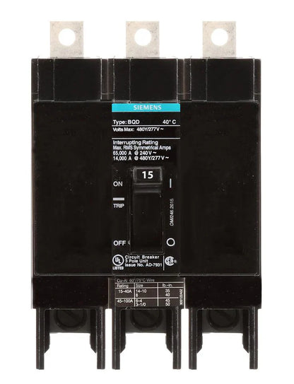Siemens BQD6315 Circuit Breaker | BQD Series BQD6 600V 15A