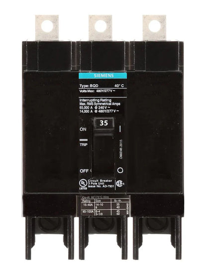 Siemens BQD6335 Circuit Breaker | BQD Series BQD6 600V 35A