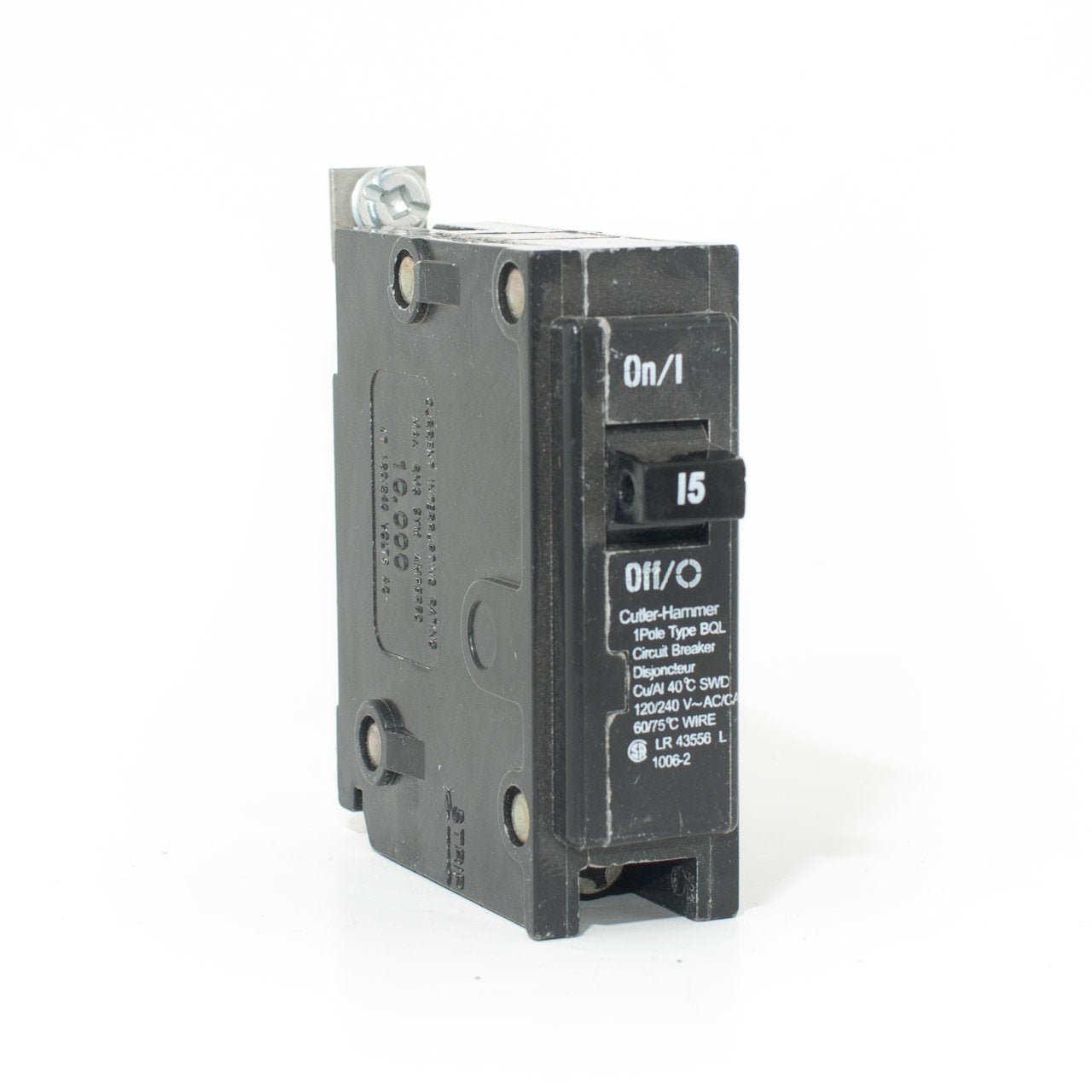 Eaton BQL15 Circuit Breaker | 240V 15A 1P 10kA@240V BQL Series